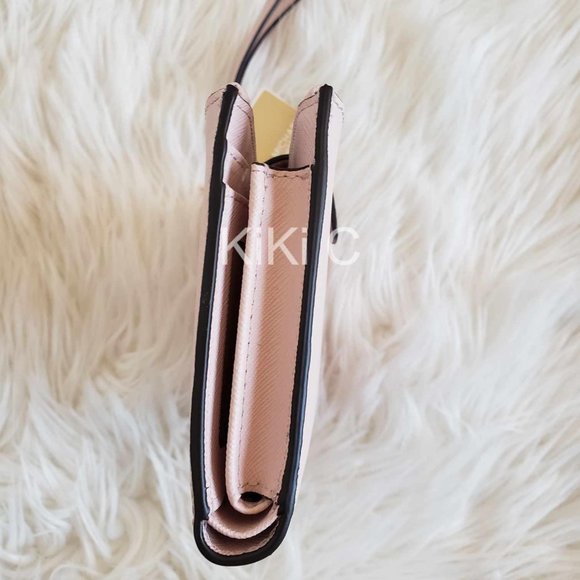 Michael Kors Jet Set Travel Double-Zip Wristlet powder blush  35F8GTVWOL - Picture 10 of 12